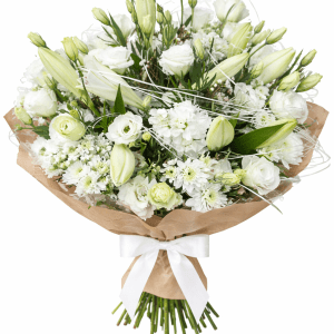 זר לבן קלאסי מהודר